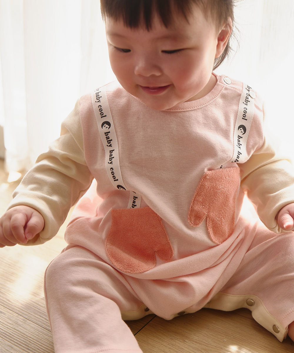 Main | Toddler Duffy Pocket Bunny Romper | Paneled | 100% organic cotton